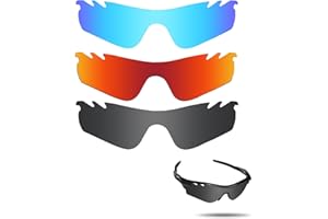 Fiskr Anti-Saltwater Polarized Replacement Lenses for Oakley RadarLock Path Vented 3 Pair Pack