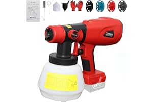 Cordless Paint Sprayer for Milwaukee M18 18V Lithium Battery, HVLP Brushless Spray Gun with 1000ML Container, 200W High Power