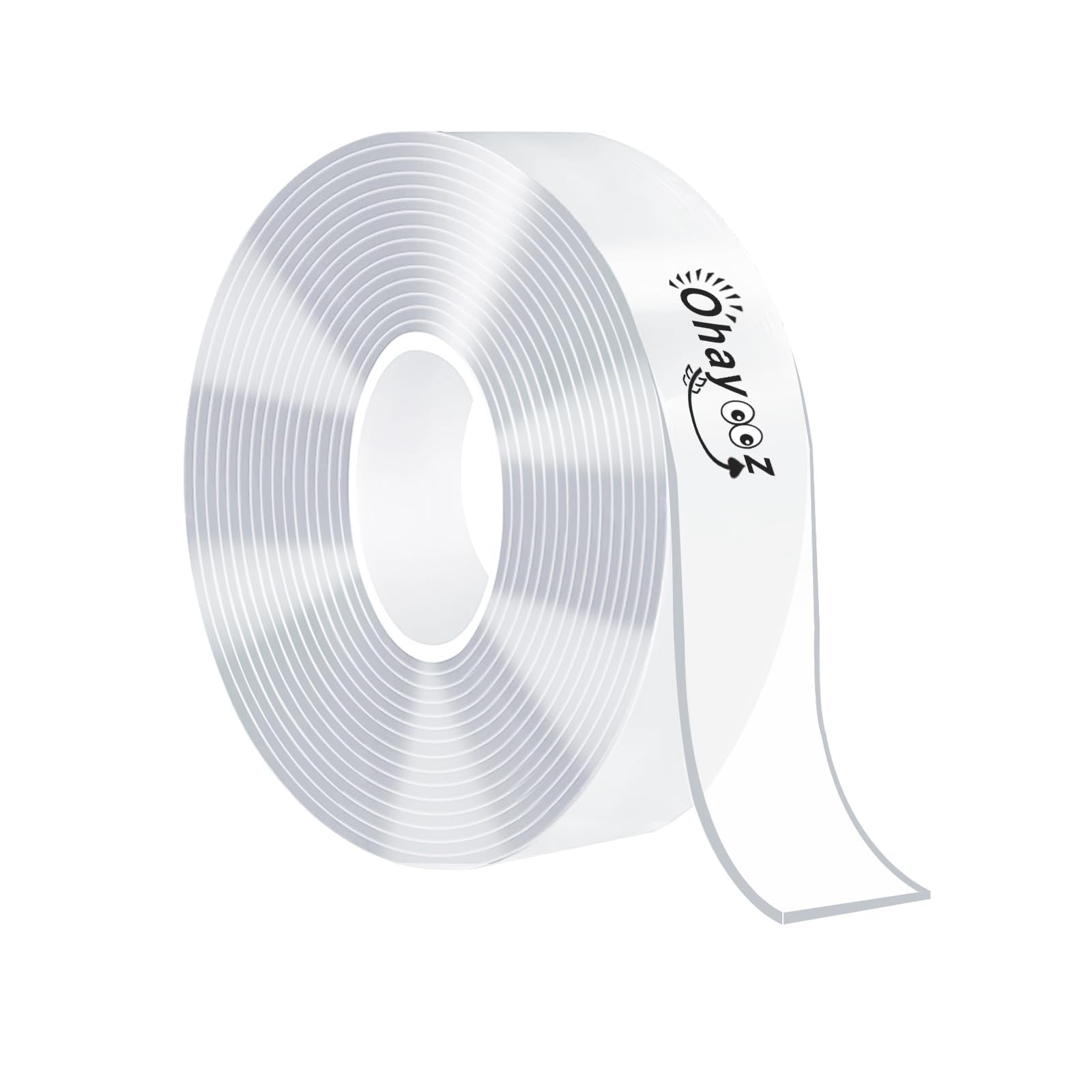 Photo 1 of Ohayooz® Extra Strong Double Sided Tape Heavy Duty Removable 10FT, Clear Sticky Nano Adhesive Wall Tape for Hanging Picture, Poster, Carpet, Photo Deco