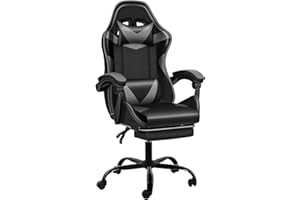 YSSOA Gaming Chair,Ergonomic Office Chair with Footrest,High Back Video Game Chair,Adjustable Swivel Computer Chair with Headrest and Lumbar Support