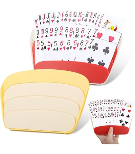 Set Of 4 Triangular Playing Card Holders – Plastic Card Holders For Easy Game Nights - View #5
