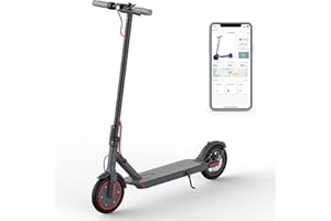 Roinside Electric Scooter - 8.5"/10'' Solid Tires, 350W/500W Motor, Up to 19-22MPH and 21-24Miles Long-Range Portable Commuting Scooter for Adults with Double Braking System and App