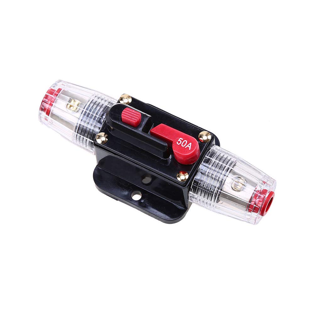 Mintice 12V 50A Car Motor Audio Solar Energy Inline Circuit Breaker Fuse Holder Protection Stereo