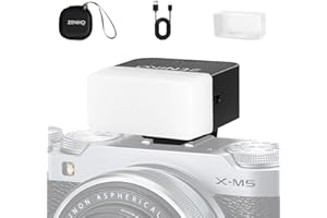 ZENIKO ZF08 Mini Camera Flash Speedlite On Camera with Diffuser, 440 Full-Power Flashes 2.5S Recycle Mini Manual Flash for Canon/Sony zv1/Sony zve10 /Ricoh gr3/Nikon/Fuji f1