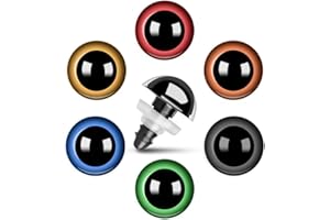 PALPROT 120Pcs/18mm Safety Eyes for Amigurumi Crochet Stuffed Animals Large Safety Eyes with Washers, Big Crochet Amigurumi Stuffed Animals Safety Eyes for Teddy Bear Stuffed Toy Doll Plush Animal (6 Colors)