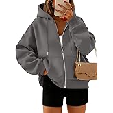 Trendy Queen Zip Up Hoodies For Women Cropped Sweatshirts Fall Fashion Outfits 2026 Y2k Fleece Teen Girls Clothes