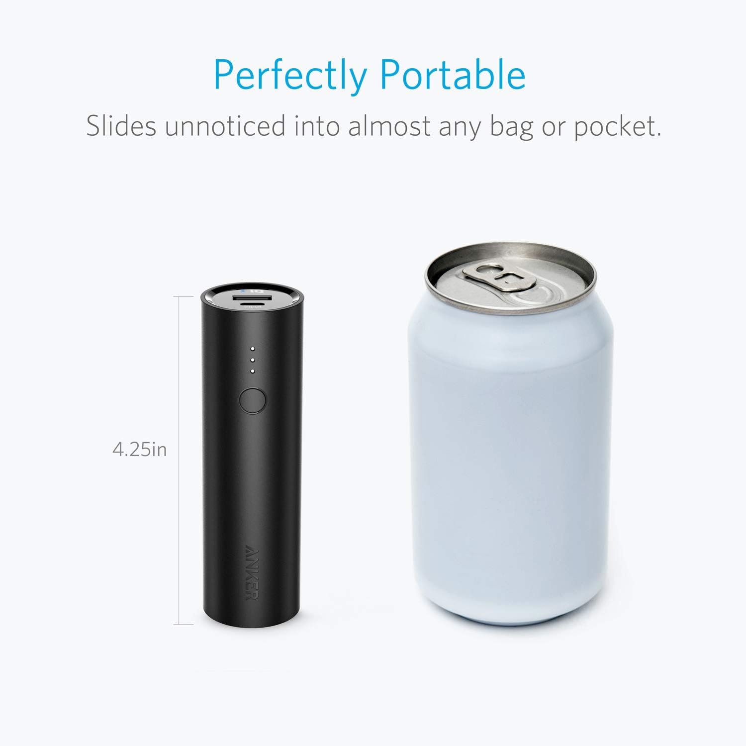Anker PowerCore 5000 Portable Charger, Ultra-Compact 5000mAh External Battery with Fast-Charging Technology, Power Bank for iPhone, iPad, Samsung Galaxy and More
