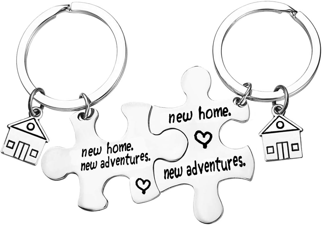 Huwujiu for New Home Keyring New Home Gifts Housewarming Gifts for New Homeowner First Home Keyring Gifts New House Keyring Moving in Gifts for Women Men Friends Family