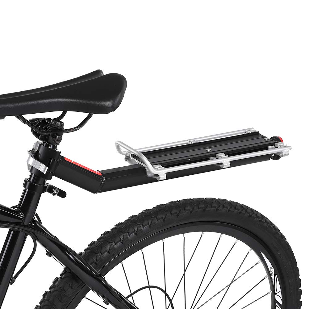 Mountain Bike Bicycle, Rack Seat Post Rear Shelf Aluminum Bike Rack Rear Carrier Seatpost Alloy Black