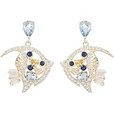 Animal Earrings for Women Cute Zirconia Animal Earrings with S925 Silver Pin for Family and Friends on Christmas Birthdays Holidays