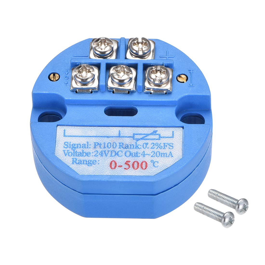 sourcingmap PT100 Temperature Sensor Transmitter 24V DC 4-20mA 0℃ to 500℃