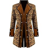 TZMAPU Men's Steampunk Vintage Long Tailcoat Jacket Gothic Victorian Coat Costume