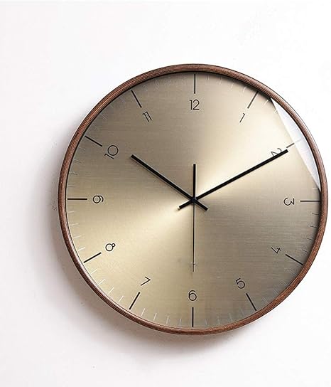 Amazon Co Jp 純木のフレームの居間 純銅の壁時計 アールデコの壁時計 14インチのクォーツ時計の壁時計 アラビア数字 ホーム キッチン
