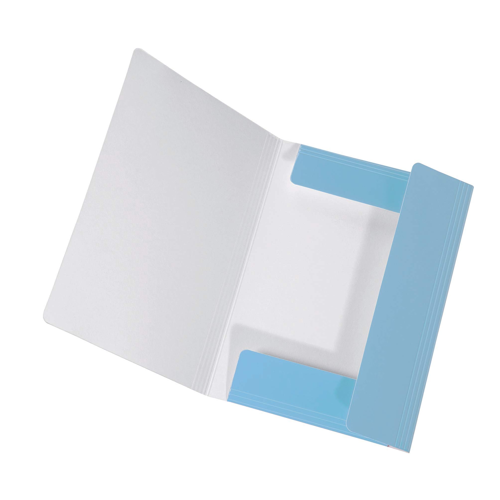 Original Falken PastelColor folder. Made of extra strong cardboard with 3 flaps and elastic band for DIN A3 Pastel colour sky_blue Storage drawing folder for school.
