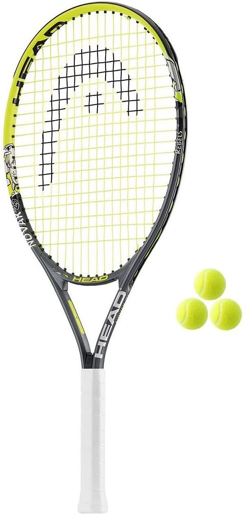 Head Novak Junior 25" Tennis Racket + 3 Balls