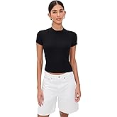 Stateside Women's Fine 2x1 Rib Baby Tee