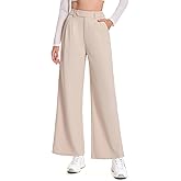 LUXEBOLD Women Wide Leg Dress Pants High Waisted Stretchy Work Pleated Office Trousers Business Casual Slacks Palazzo Pant