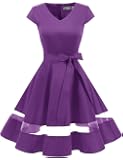 Vestito Retrò Anni '50 Stile Rockabilly - Abito Swing Con Maniche Corte, Per Feste E Occasioni Speciali