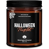 1OAK Halloween Candles Scented - 7oz, Baked Apple Cinnamon - Spooky Candles - Gothic Décor Decorations - Halloween Gifts for Women, Men - Horror Candle