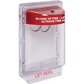 Safety Technology International, Inc. STI-1100 Stopper II with Horn, Flush Mount, Protective Polycarbonate Cover , Red, 1 unit