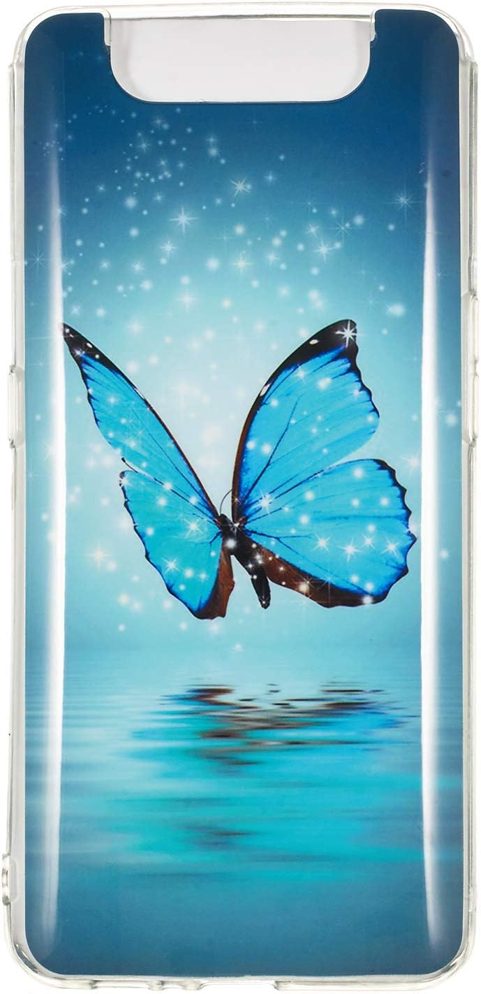 WINCH Samsung Galaxy A80 Case, Luminous Noctilucent Glow in The Dark Case Matching Design Protective Phone Back Cover TPU Shell Case for Galaxy A80 2019