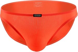 IKINGSKY Men's Seamless Front Pouch Bikini Underwear Sexy Low Rise Breathable Men Tagless Briefs Underwear