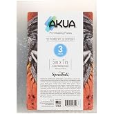 Akua Printmaking Plate, 5-Inch x 7-Inch, 3-Pack, Clear