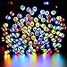 Solar Outdoor String Lights, 72Ft Vintage Rope Hemp Solar Patio Lights, Waterproof Multicolor Solar Powered String Lights With 8 Modes 48 Shatterproof Bulbs for Garden Fence Stairs Balcony Café Bistro