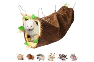 Leftstarer Pet Hammock and Tunnel Set, Soft Cashmere for Small Pets, Suitable for Guinea Pigs, Rats, Ferrets, Hamsters, etc., 22.1x9.1in
