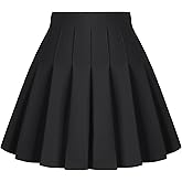 Dressever Women's Pleated Skirts Mini Skater Basic Skirt High Waist Tennis Skirt School Uniform Cheerleader Skirts