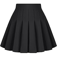 chouyatou Women's Simple High Waist All Around Pleated A-Line