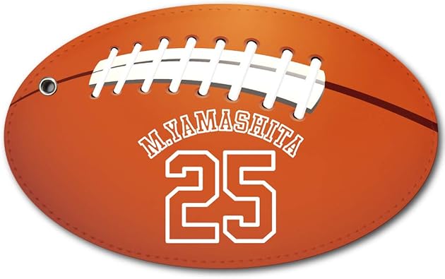 Amazon Co Jp パスケース 楕円形 ラグビーボール 背番号 名入れ オーダーメイド オーバル 定期入れ 伸縮リール付 Shoes Bags