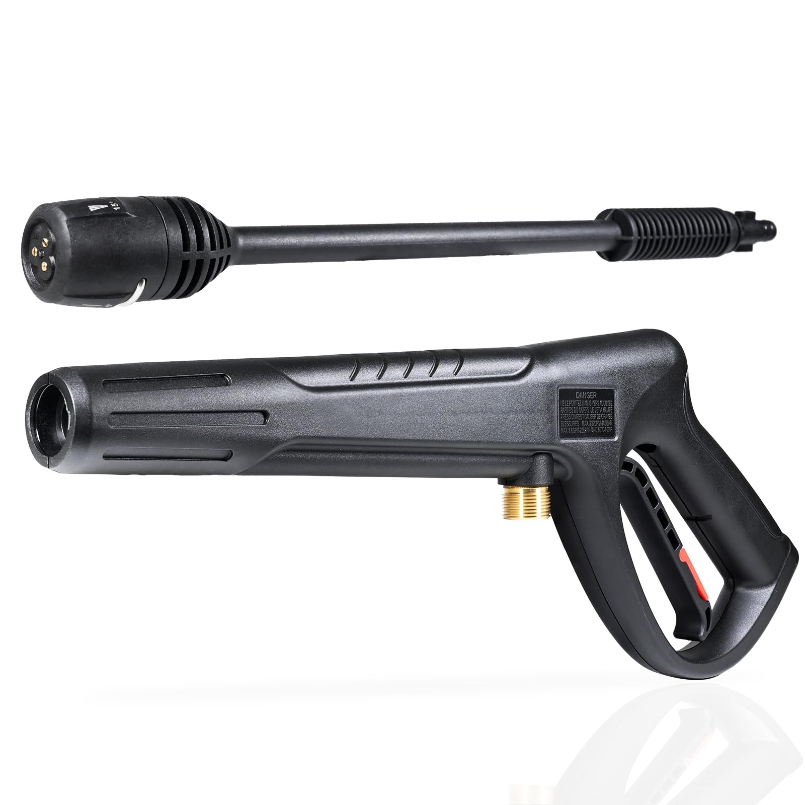 Photo 1 of coyardor Pressure Washer Gun Wand & 3-in-1 Adjustable Nozzle, M22-14mm Fitting Compatible with Ryobi, Powerstroke, Greenworks, Husky, Raptor Blast, Electric Power Washer