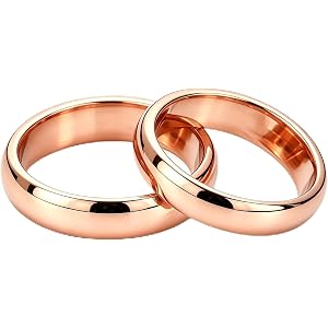 Fashtour Two-Pack 100% Pure Copper Tibetan Style Closed Band Rings for Men Women
