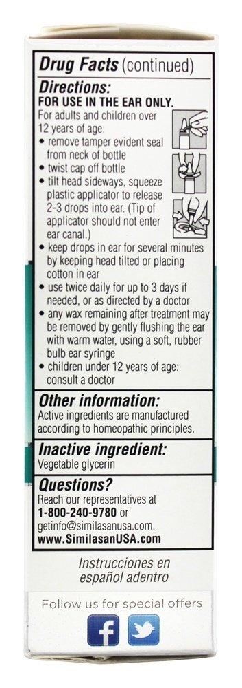Similasan Ear Wax Relief Drops, 0.33 Fluid Ounces - 1 count