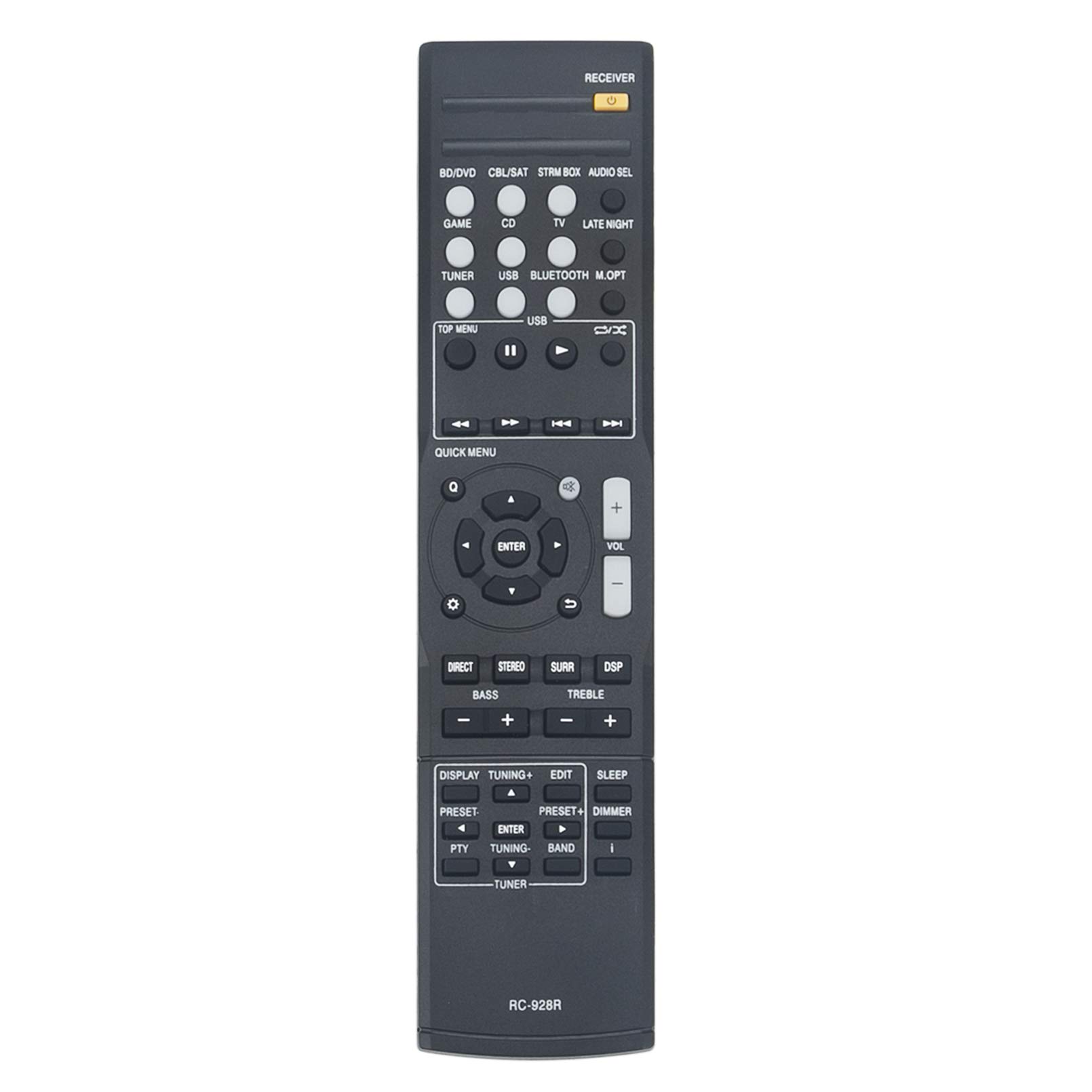 VINABTY RC-928R Remote Control Replacement fit for Onkyo 8300928000010S RT8300928000010S HTS3800 HT-S3800 HTS3900 HT-S3900 HTR397 HT-R397 HTP395 HT-P395 TXSR353 TX-SR353 TXSR373 TX-SR373 RC928R Remote