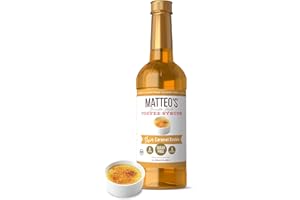 Matteo's Caramel Brulee for Coffee, Lattes, Cappuccinos & Desserts – Sugar-Free Sweetener for Beverages, Keto Friendly, Zero Calories, Indulgent Flavor, Non-Alcoholic,Ideal for Hot Drinks 33.8oz (1pk)