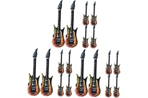 SAFIGLE 18 Pcs Inflatable Guitar Toys Guitar for Kids Kids Musical Toys Rock Star Props Blow up Guitar Inflated Musical Instruments Inflatable Party Props Inflation Guitar
