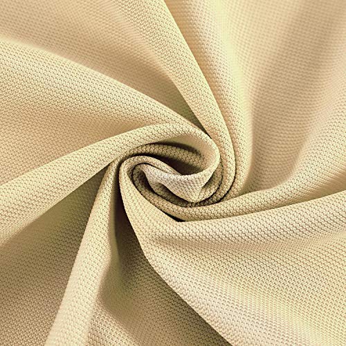 TWOPAGES 15ft Wide x 8ft Tall Flame Retardant Divider Curtains Privacy Cubicle Curtain with Flexible Flat Hook (1 Panel,Beige Yellow)