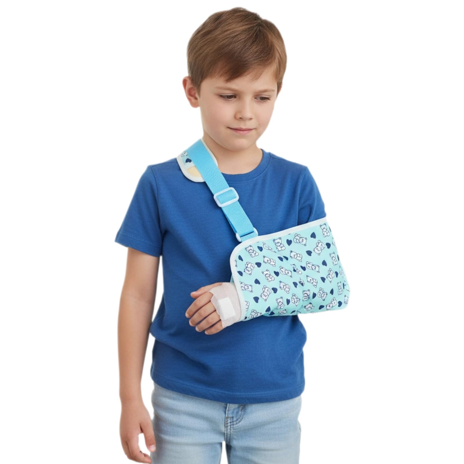 HEALLILY Children Arm Sling Broken Arm Brace Kids Shoulder Immobilizer Medical Arm Sling with Shoulder Pad for Fits Toddlers Kids Youth Teens