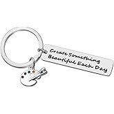 Xiahuyu Artist Gifts Keychain Painter Gifts Art Teacher Gift Art Lovers Gift ArtStudent Graduation Christmas Birthday Present Artist Keychain for Women Men Girls Boys