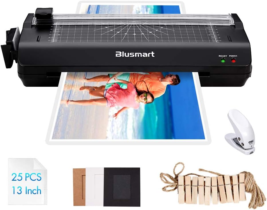 Blusmart A3 Laminator with 25 Laminating Pouches/Paper Cutter/Corner