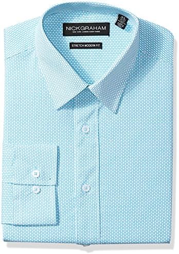 Nick Graham Mens Modern Fitted Tile Print Stretch Shirt, Aqua, 16-16.5" Neck 32"-33" Sleeve price in UAE | Amazon UAE | kanbkam Nick Graham Mens Modern Fitted Tile Print Stretch Shirt, Aqua, 16-16.5" Neck 32"-33" Sleeve price in UAE | Amazon UAE | kanbkam