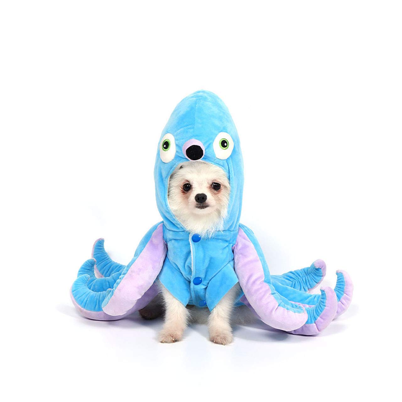 Photo 1 of Mogoko Dog Cat Octopus Costumes, Pet Halloween Cosplay Dress, Funny Octopus Costume for Small Puppy Dogs 9.4" Neck Girth; 13.0" Chest (S)
