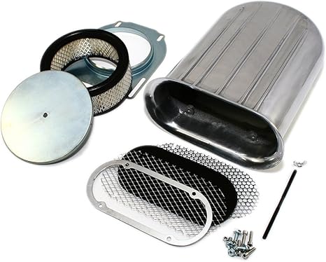 Assault Racing A8002-4 polished aluminum carburetor scoop for single 4-barrel carb