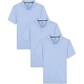 Approved School Wear Boys' School Uniform Short Sleeve Polo, Soft & Comfortable Jersey, Multipack