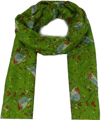 Weiblich Schal Leichte Blumen & Vogel Druckt Schal-schal Wraps