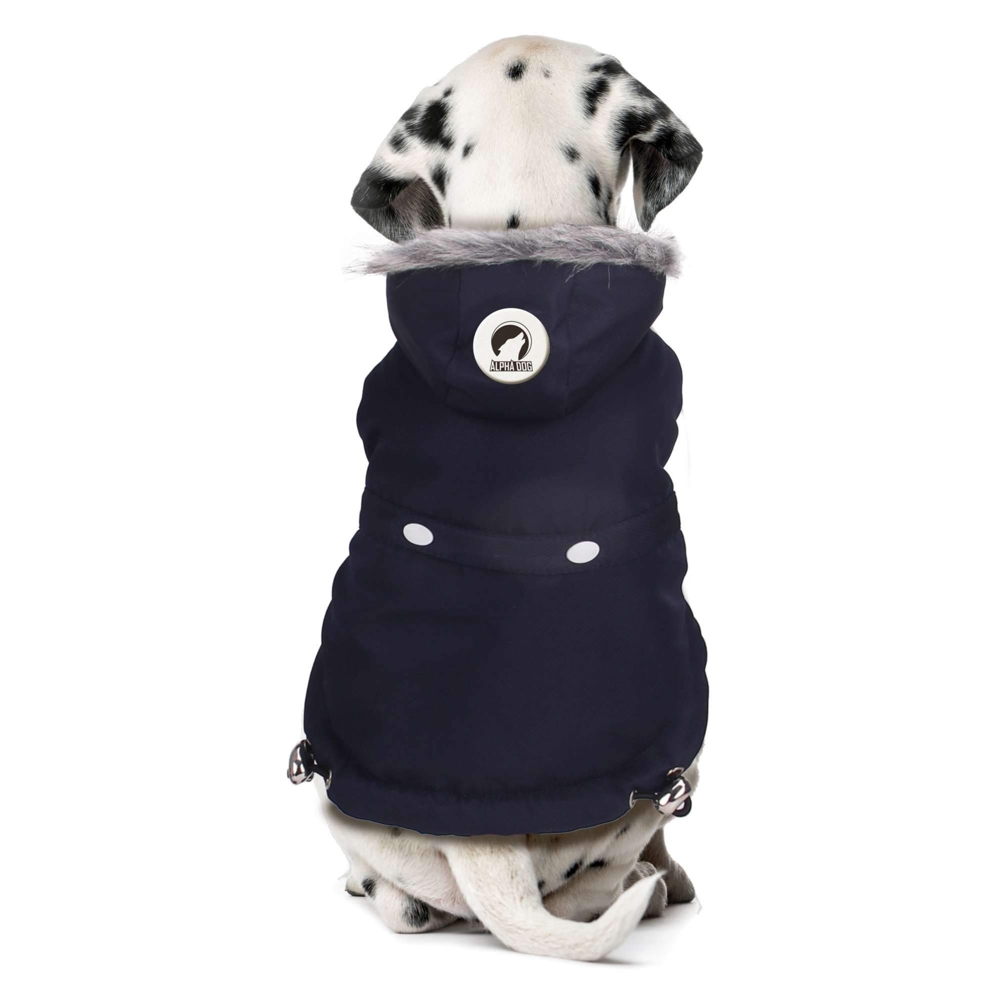Alpha Dog AB1630 Canada Blue Coat for Dogs, Size M, 30 cm, with Hood