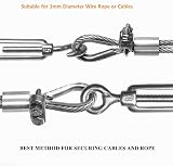 Hyber&Cara 304 Stainless Steel Wire Rope Clip U Bolt Cable Clamp M3 For 3mm view 6