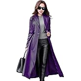 Koza Leathers Women's Lambskin Leather Trench Jacket Over Coat WT021